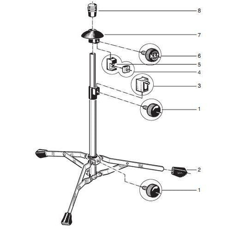 K&M 14990 Trombone Stand Parts