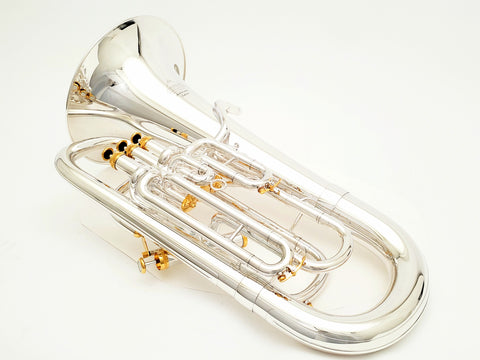 Adams Custom Series E1 Euphonium Red Brass Bell in Satin Lacquer with  Polished Accents Sterling Silver Leadpipe with Trigger and Protection Plate