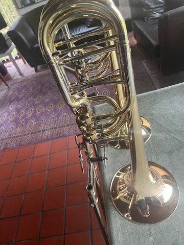 Schmelzer Model 5 Bass Trombone with Dual Open Flow Rotors