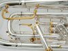 Miraphone M5050 Euphonium: Edition Model in Silver Plate with Gold Trim and Tuning Trigger