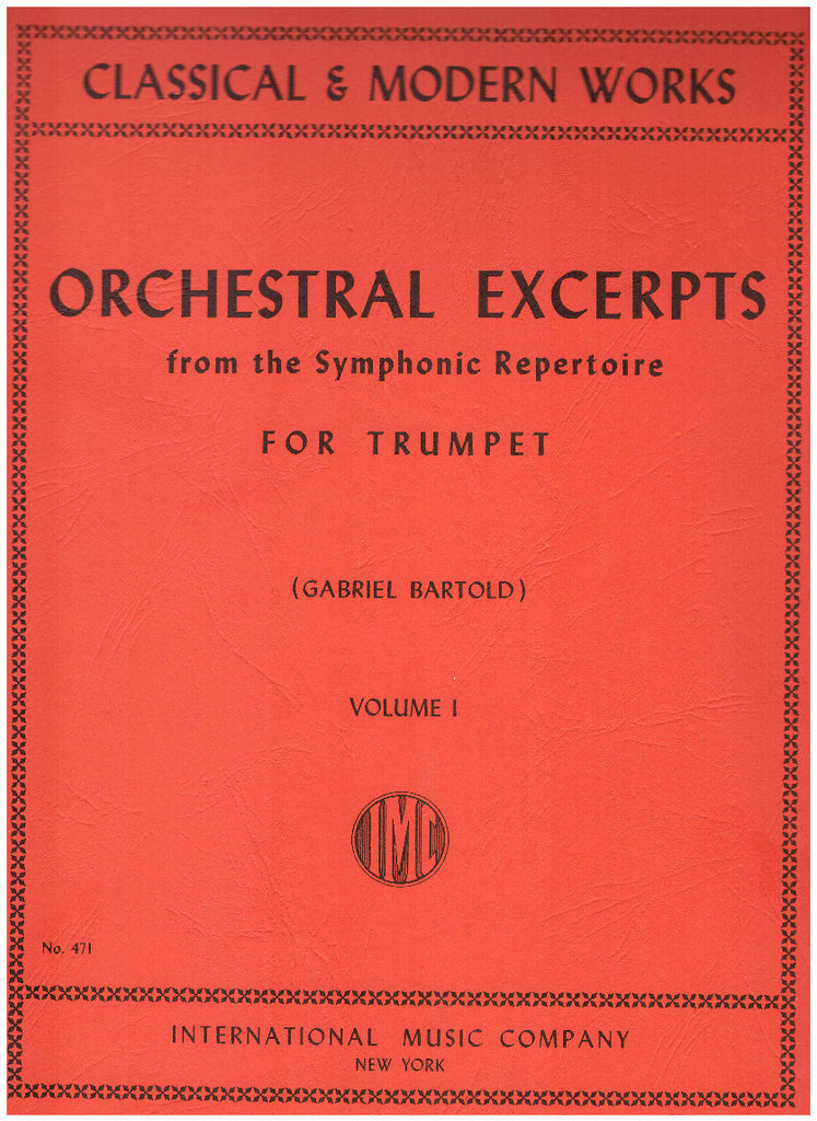 Orchestral Excerpts for Trumpet in Several Volumes, pub. International