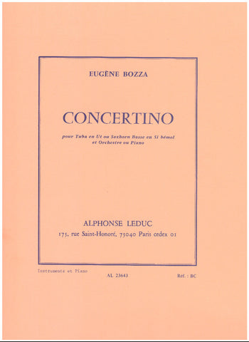 Concertino for Tuba and Piano by Eugene Bozza, pub. Leduc Hal Leonard