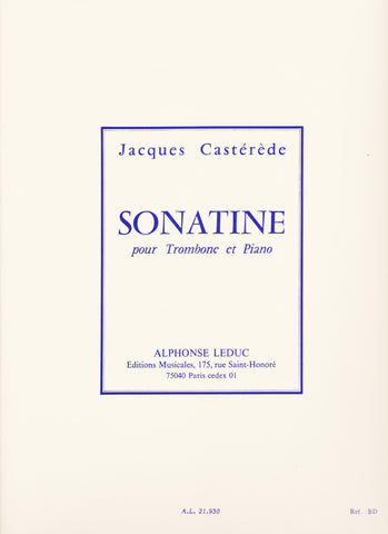 Sonatine for Trombone and Piano by Jacques Casterede, pub. Leduc Hal Leonard