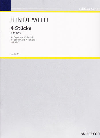 Stucke fur Fagott und Violincello - Playable on two trombones by Paul Hindemith, pub. Schott, distr. Hal Leonard