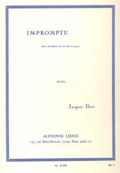 Impromptu for Trumpet and Piano by Jacques Ibert, pub. Leduc Hal Leonard