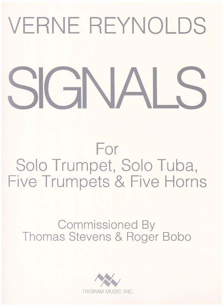 Signals for Brass Ensemble by Verne Reynolds, pub. Trigram