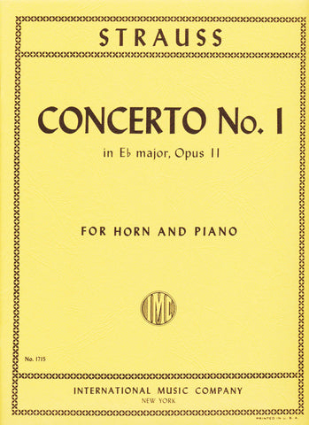 Concerto No. 1 in Eb Op. 11 for Horn & Piano by Richard Strauss, pub. International