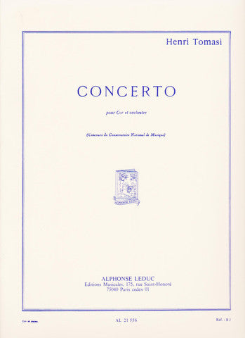 Concerto for Horn and Piano by Henri Tomasi, pub. Leduc Hal Leonard