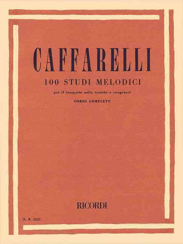 100 Studi Melodici (Melodic Studies) by Reginaldo Caffarelli Pub Ricordi Hal Leonard
